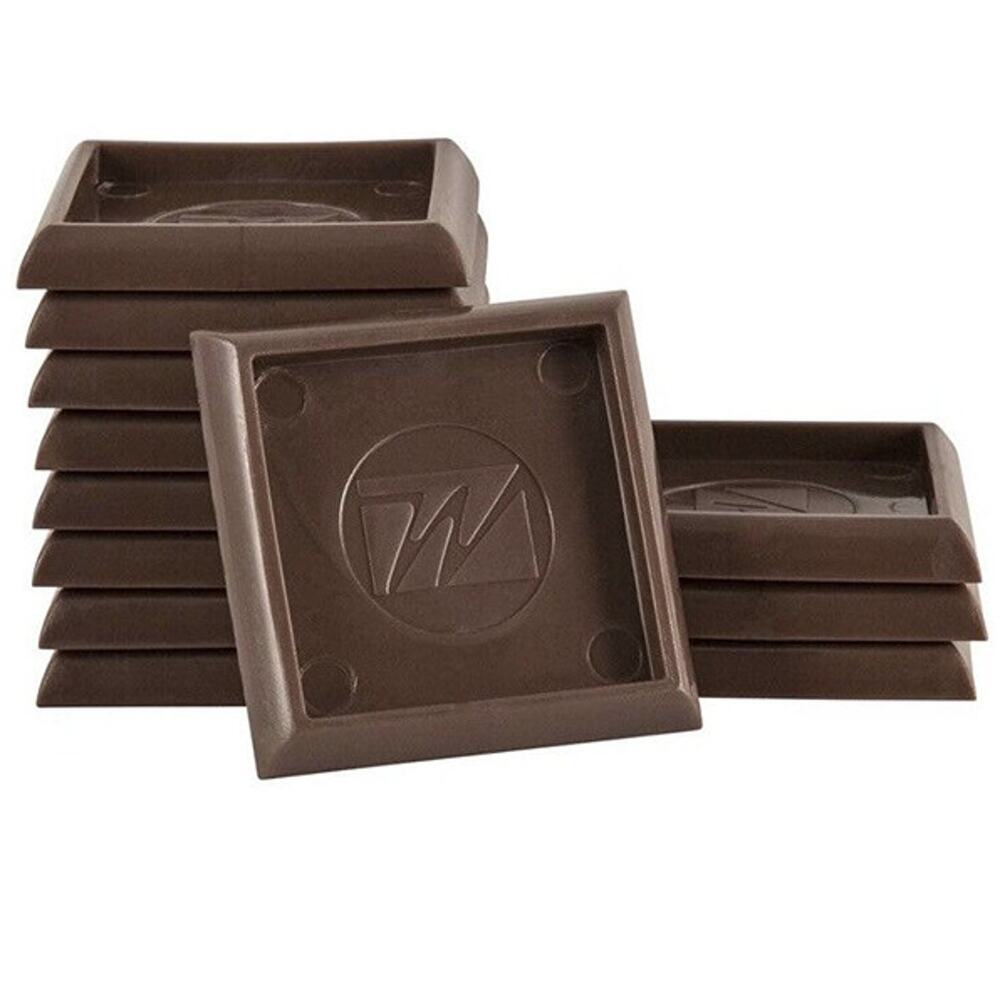 SoftTouch Furniture Caster Cups 2” Square – 2 Packs of 12 (24 Total) – Carpet